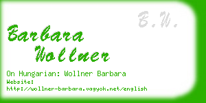 barbara wollner business card